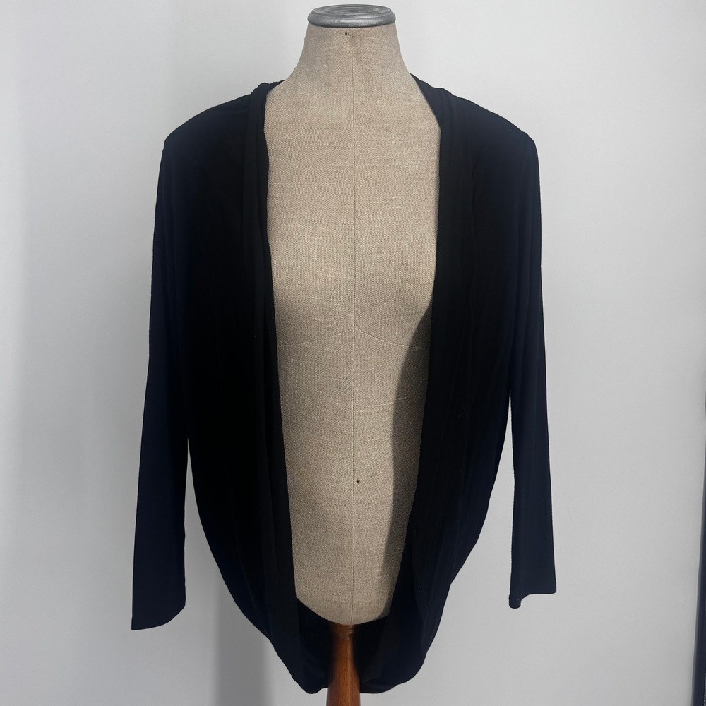 Banana Republic Cardigan Womens XS Black Open Front Cocoon Stretch Draped Layer - Picture 1 of 6